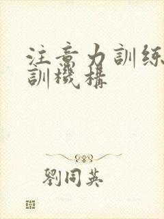 注意力训练师培训机构