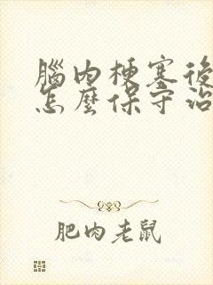 脑内梗塞后遗症怎么保守治疗