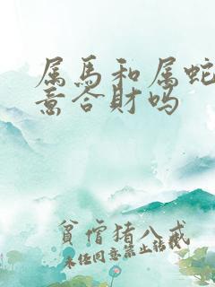 属马和属蛇做生意合财吗