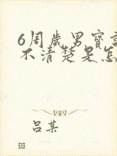 6周岁男宝说话不清楚是怎么回事