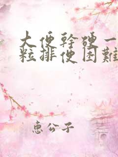 大便干硬一粒一粒排便困难怎么办