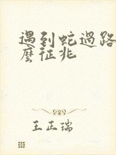 遇到蛇过路有什么征兆