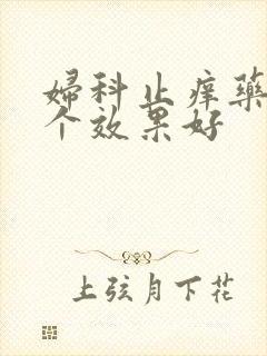 妇科止痒药膏哪个效果好