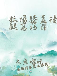 拉伤膝盖后面的腿窝筋痛