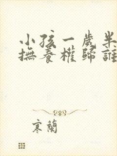 小孩一岁半离婚抚养权归谁