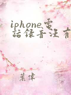 iphone电话录音没有声音