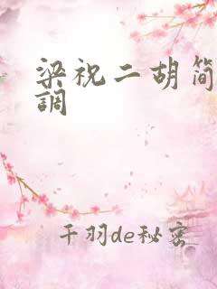 梁祝二胡简谱c调