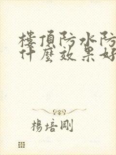 楼顶防水防漏用什么效果好