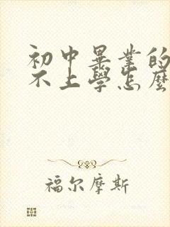 初中毕业的孩子不上学怎么办