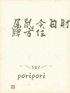 属鼠今日财运打牌方位