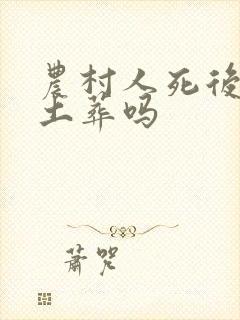 农村人死后可以土葬吗