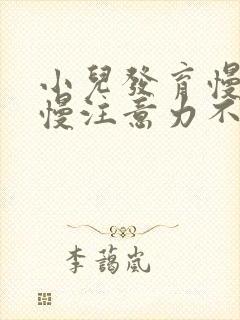 小儿发育慢反应慢注意力不集中