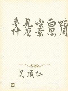 梦见吃白蛇肉是什么意思周公解梦