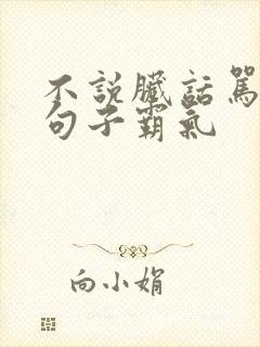 不说脏话骂人的句子霸气