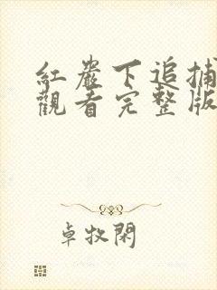 红岩下追捕在线观看完整版免费