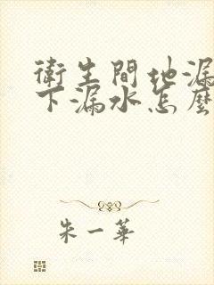 卫生间地漏往楼下漏水怎么办