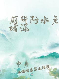 厕所防水免砸砖堵漏