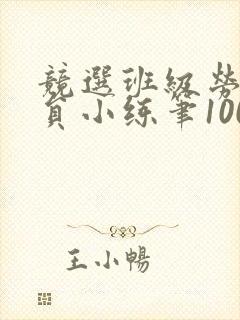 竞选班级劳动委员小练笔100字左右