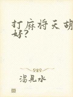 打麻将天胡好不好?