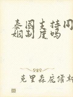 泰国支持同性婚姻制度吗