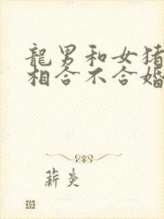 龙男和女猪的属相合不合婚姻