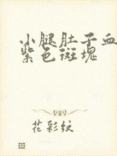 小腿肚子血管黑紫色斑块