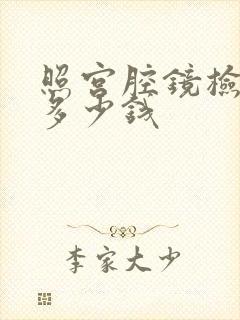 照宫腔镜检查要多少钱