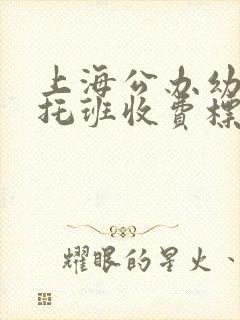 上海公办幼儿园托班收费标准