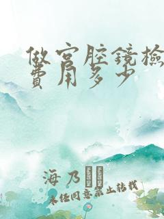 做宫腔镜检查的费用多少