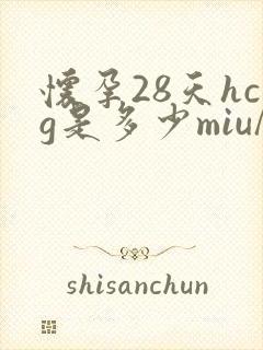 怀孕28天hcg是多少miu/ml