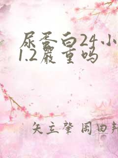 尿蛋白24小时1.2严重吗