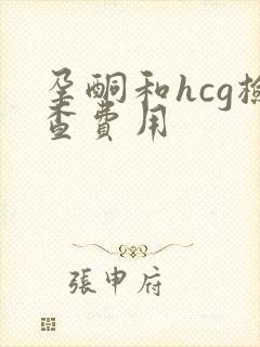 孕酮和hcg检查费用