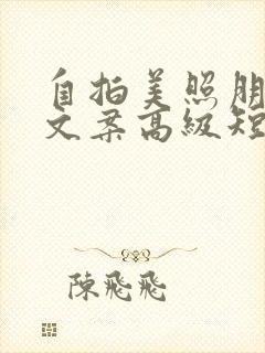 自拍美照朋友圈文案高级短句