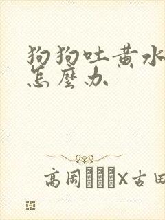 狗狗吐黄水拉血怎么办