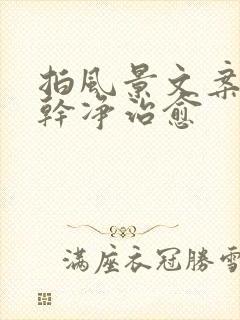 拍风景文案短句干净治愈