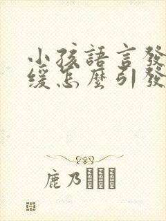 小孩语言发育迟缓怎么引发的