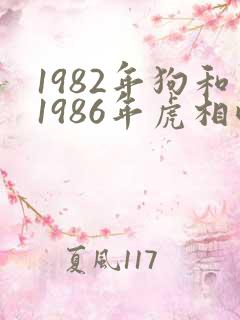 1982年狗和1986年虎相配吗