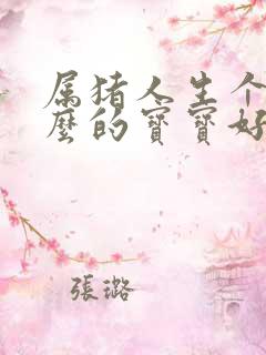 属猪人生个属什么的宝宝好