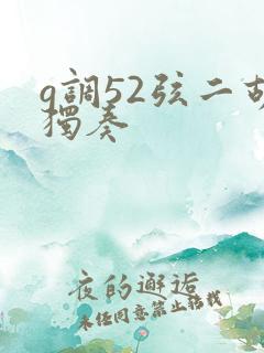 g调52弦二胡独奏