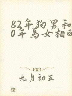 82年狗男和90年马女相配吗