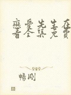 恋爱先生在线观看全集免费观看