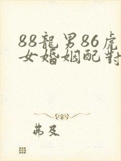 88龙男86虎女婚姻配对