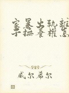 家暴出轨离婚孩子抚养权怎么争取