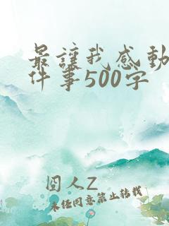 最让我感动的一件事500字