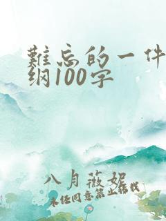 难忘的一件事提纲100字