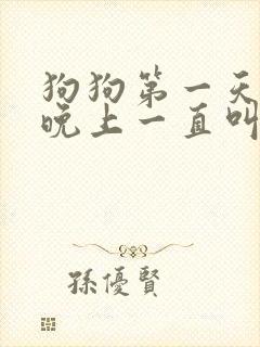 狗狗第一天到家晚上一直叫怎么办