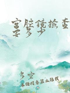 宫腔镜检查费用要多少