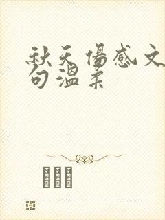 秋天伤感文案短句温柔