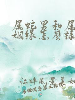 属蛇男和属马女姻缘怎么样