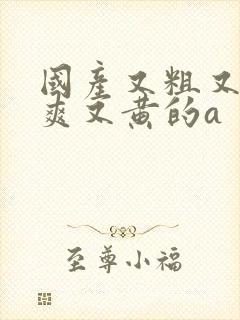 国产又粗又猛又爽又黄的a